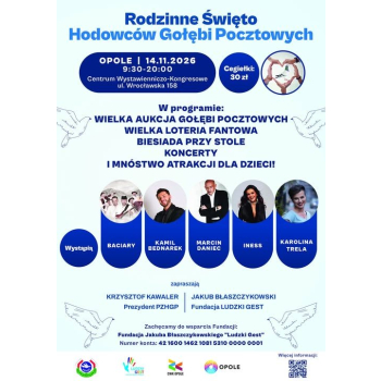 Cegiełka "Rodzinne Święto Hodowców Gołębi Pocztowych"